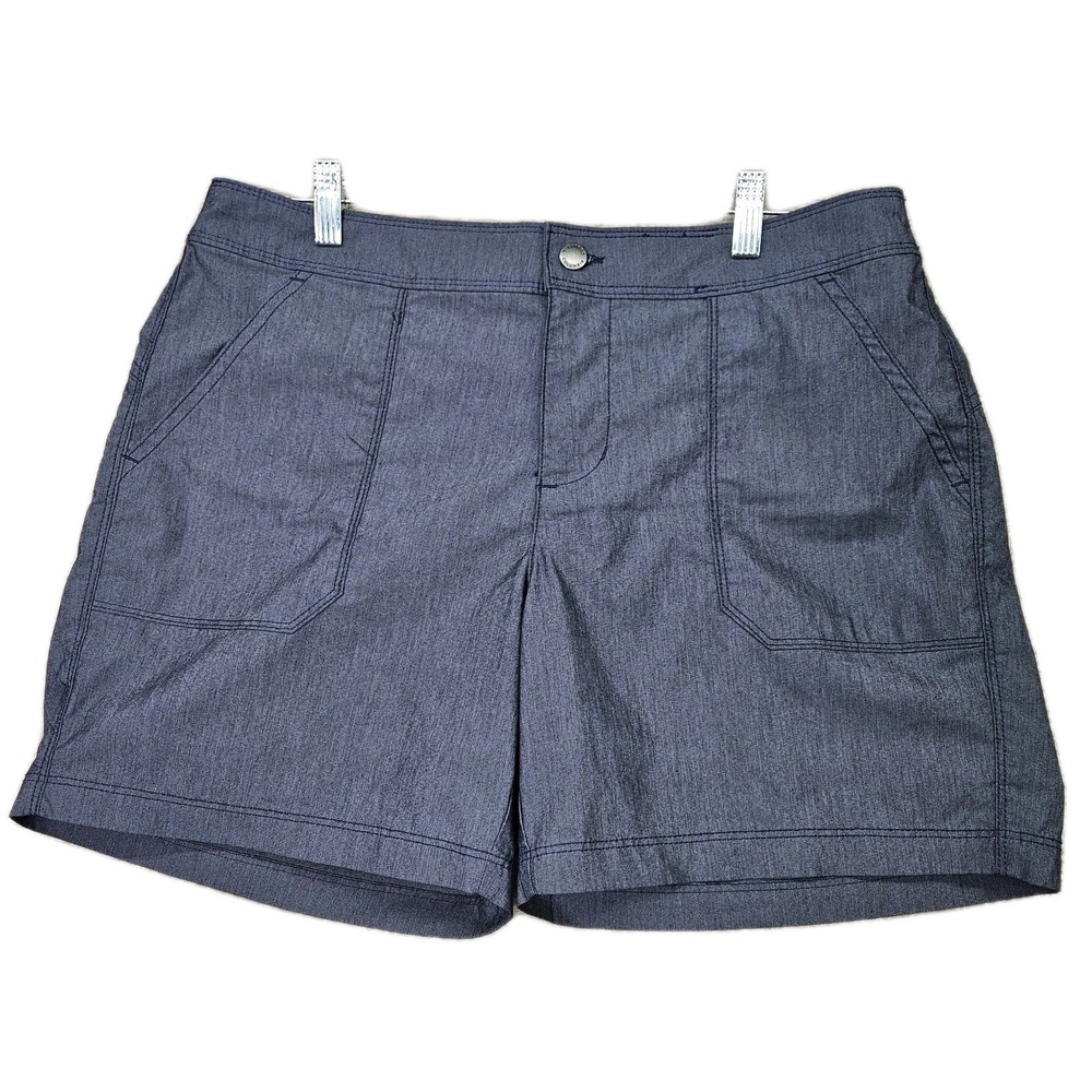 Columbia Womens Shorts‎ Size 14 Gray Stretch Elastic Waist Outdoor Hiking Travel